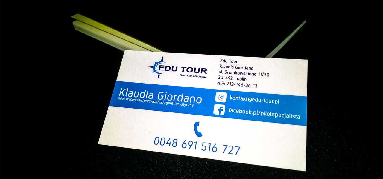 Wizytówka edutour front